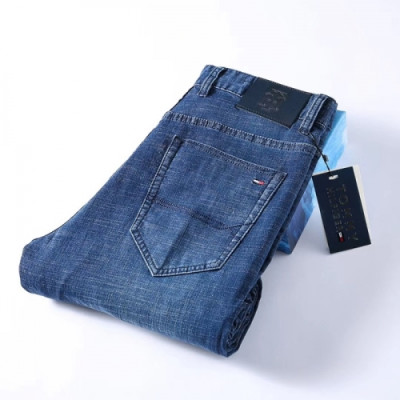 [토미]Tommy 2020 Mens Business Logo Denim Jeans - 토미 2020 남성 비지니스 로고 데님 청바지 Tomy0033x.Size(29 - 42).블루