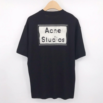 [아크네]Acne 2020 Studios Mm/Wm Logo Cotton Short Sleeved Tshirts - 아크네 스튜디오 2020 남자 로고 코튼 반팔티 Acn0067x.Size(xs - l).블랙