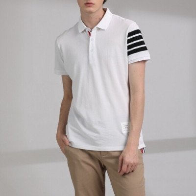 [톰브라운]Thom Browne 2020 Mens Casual Cotton Short Sleeved Tshirts - 톰브라운 2020 남성 로고 코튼 반팔티 Tho0689x.Size(m - 3xl).화이트