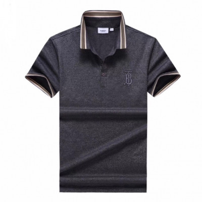 [버버리]Burberry 2020 Mens Logo Silket Short Sleeved Polo Tshirts - 버버리 2020 남성 로고 실켓 폴로 반팔티 Bur02499x.Size(m - 3xl).그레이