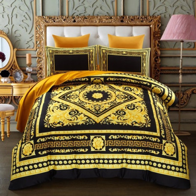 Versace 2020 Cotton Bedding 4 Set - 베르사체 2020 코튼 4종 세트, BEDS0014,블랙옐로우