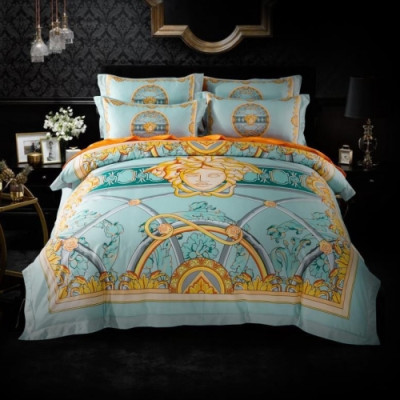 Versace 2020 Supima Cotton Bedding 4 Set - 베르사체 2020 수피마 코튼 4종 세트, BEDS0019,스카이블루