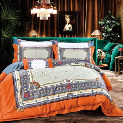 Versace 2020 Cotton Bedding 4 Set - 베르사체 2020 코튼 4종 세트, BEDS0044,오렌지