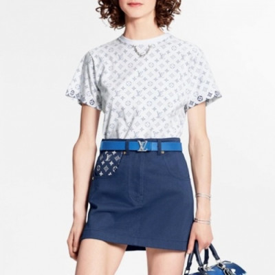 [루이비통]Louis vuitton 2020 Womens Crew-neck Cotton Short Sleeved Tshirts - 루이비통 2020 여성 크루넥 코튼 반팔티 Lou01777x.Size(s - l).화이트