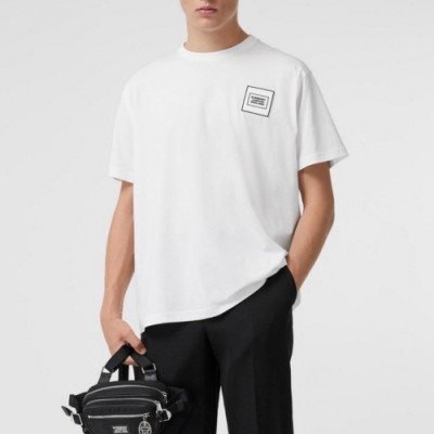 [버버리]Burberry 2020 Mens Logo Crew-neck Cotton Short Sleeved Tshirts - 버버리 2020 남성 로고 크루넥 코튼 반팔티 Bur02537x.Size(s -  2xl).화이트