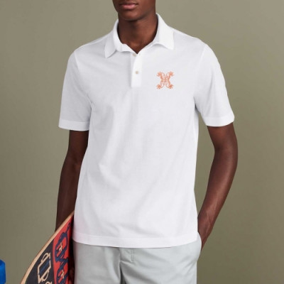 Hermes 2020  Mens Silket Short Sleeved Polo Tshirts - 에르메스 2020 남성 실켓 폴로 반팔티 Her0443x.Size(m - 2xl).화이트