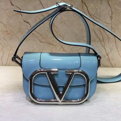 Valentino 2020 Leather Garavani Shoudler Cross Bag,18CM - 발렌티노 2020 가라바니 숄더 크로스백,VTB0978,18CM,스카이블루