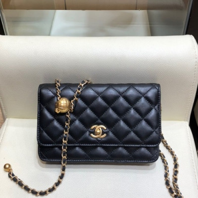 Chanel 2020 WOC Chain Cross Bag,19CM - 샤넬 2020 WOC 체인 크로스백,CHAB1432,19CM,블랙