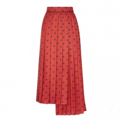 [펜디]Fendi 2020 Womens Logo Long Skirts - 펜디 2020 여성 로고 롱 스커트 Fen0680x.Size(s - l).레드