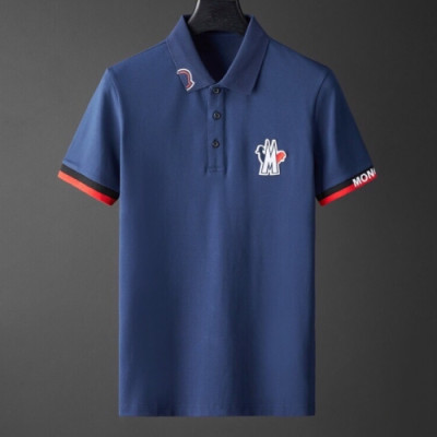 [매장판]Moncler 2020 Mens Logo Cotton Short Sleeved Polo Tshirts - 몽클레어 2020 남성 로고 코튼 폴로 반팔티 Moc01602x.Size(m - 2xl).네이비