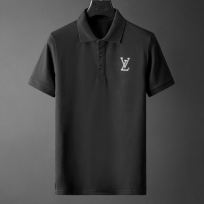 [루이비통]Louis vuitton 2020 Mens Silket Short Sleeved Polo Tshirts - 루이비통 2020 남성 실켓 폴로 반팔티 Lou01792x.Size(m - 2xl).블랙