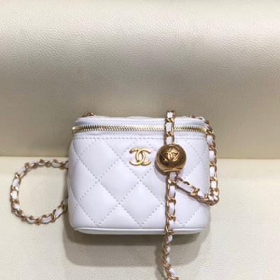 Chanel 2020 Leather Chain Shoulder Cross Bag,11CM - 샤넬 2020 여성용 레더 체인 숄더 크로스백,CHAB1459,11CM,화이트