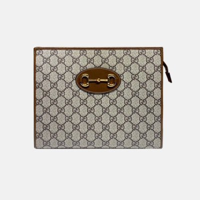 Gucci 2020 1955 Horsebit Ladies Clutch Bag ,25.5CM - 구찌 2020 1955 홀스빗 여성용 클러치백 621890,GUB1091,25.5cm,브라운