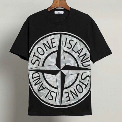 [스톤아일랜드]Stone Island 2020 Mens Crew-neck Cotton Short Sleeved Tshirts - 스톤아일랜드 2020 남성 크루넥 코튼 반팔티 Sto0150x.Size(m - 2xl).블랙