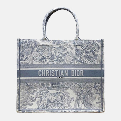 Dior 2020 Woman Canvas Book Tote Shopper Bag,41.5CM - 디올 2020 여성용 캔버스 북 토트 쇼퍼백 DIOB0548,41.5CM,그레이