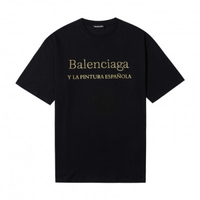 [발렌시아가]Balenciaga 2020 Mm/Wm Logo Cotton Short Sleeved Tshirts - 발렌시아가 2020 남자 로고 오버사이즈 코튼 반팔티 Bal0608x.Size(xs - m).블랙