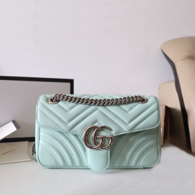 Gucci 2020 GG Marmont Matlase Women Shoulder Bag,26CM - 구찌 2020 GG 마몬트 마틀라세 여성용 숄더백 443497,GUB1111,26CM,연민트