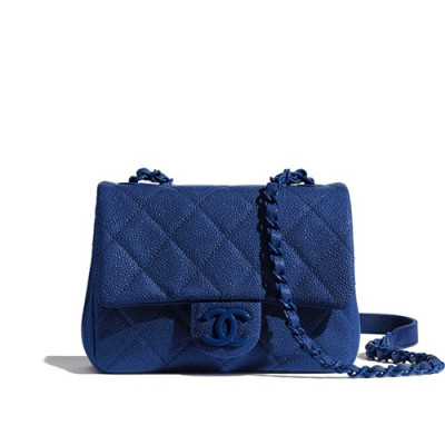 Chanel 2020 Leather Chain Shoulder Cross Bag,19CM - 샤넬 2020 여성용 레더 체인 숄더 크로스백,CHAB1476,19CM,블루