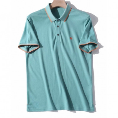 Hermes 2019 Mens Logo Cotton Polo Short Sleeved Tshirt - 에르메스 2019 남성 로고 코튼 폴로 반팔티 Her0453x.Size(m - 3xl).민트