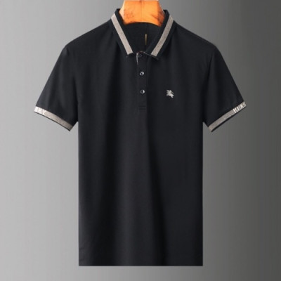 [버버리]Burberry 2020 Mens Logo Silket Short Sleeved Polo Tshirts - 버버리 2020 남성 로고 실켓 폴로 반팔티 Bur02613x.Size(m - 3xl).블랙