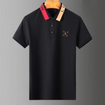 [루이비통]Louis vuitton 2020 Mens Silket Short Sleeved Polo Tshirts - 루이비통 2020 남성 실켓 폴로 반팔티 Lou01805x.Size(m - 3xl).블랙