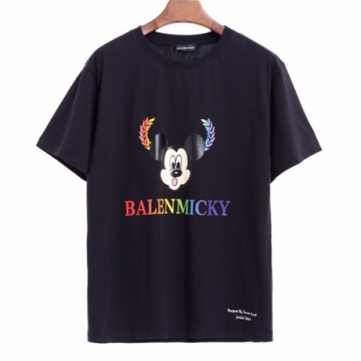 [발렌시아가]Balenciaga 2020 Mm/Wm Logo Cotton Short Sleeved Tshirts - 발렌시아가 2020 남자 로고 오버사이즈 코튼 반팔티 Bal0612x.Size(xs - l).블랙