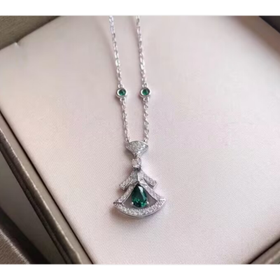 Bvlgari 2022 Ladies Necklace - 불가리 2022 여성용 목걸이 ACC0017.(실버그린)