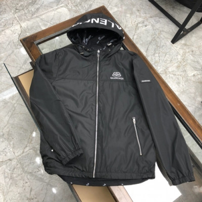 [발렌시아가]Balenciaga 2020 Mens Logo Casual Windproof Jackets - 발렌시아가 2020 남성 로고 캐쥬얼 양면 방풍 재킷 Bal0615x.Size(m - 3xl).블랙