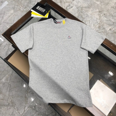 [매장판]Moncler 2020 Mens Logo Silket Crew-neck Short Sleeved Tshirts - 몽클레어 2020 남성 로고 실켓 크루넥 반팔티 Moc01635x.Size(m - 3xl).그레이