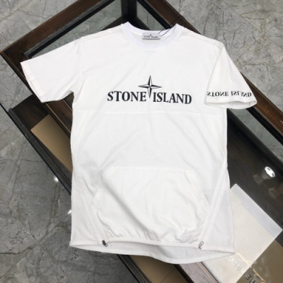 [스톤아일랜드]Stone Island 2020 Mens Crew-neck Cotton Short Sleeved Tshirts - 스톤아일랜드 2020 남성 크루넥 코튼 반팔티 Sto0186x.Size(m - 2xl).화이트