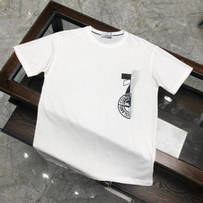 [스톤아일랜드]Stone Island 2020 Mens Crew-neck Cotton Short Sleeved Tshirts - 스톤아일랜드 2020 남성 크루넥 코튼 반팔티 Sto0197x.Size(m - 2xl).화이트