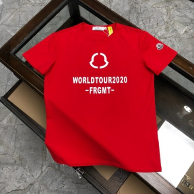 [매장판]Moncler 2020 Mens Logo Silket Crew-neck Short Sleeved Tshirts - 몽클레어 2020 남성 로고 실켓 크루넥 반팔티 Moc01654x.Size(m - 3xl).레드