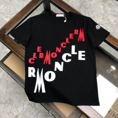 [매장판]Moncler 2020 Mens Logo Silket Crew-neck Short Sleeved Tshirts - 몽클레어 2020 남성 로고 실켓 크루넥 반팔티 Moc01657x.Size(m - 3xl).블랙