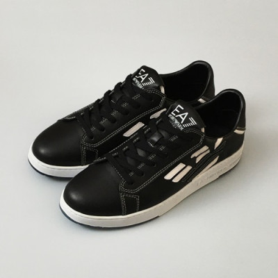 [업 신상]Armani 2020 Mens Leather Sneakers -  알마니 2020 남성용 레더 스니커즈 ARMS0345,Size(240 - 270).블랙