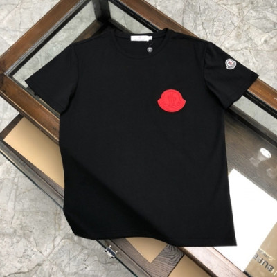 [매장판]Moncler 2020 Mens Logo Silket Crew-neck Short Sleeved Tshirts - 몽클레어 2020 남성 로고 실켓 크루넥 반팔티 Moc01661x.Size(m - 3xl).블랙