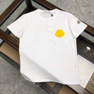 [매장판]Moncler 2020 Mens Logo Silket Crew-neck Short Sleeved Tshirts - 몽클레어 2020 남성 로고 실켓 크루넥 반팔티 Moc01663x.Size(m - 3xl).화이트