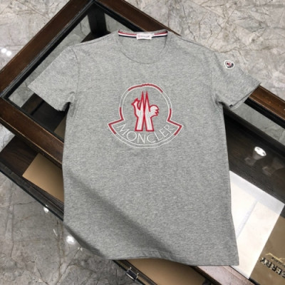 [매장판]Moncler 2020 Mens Logo Silket Crew-neck Short Sleeved Tshirts - 몽클레어 2020 남성 로고 실켓 크루넥 반팔티 Moc01675x.Size(m - 3xl).그레이