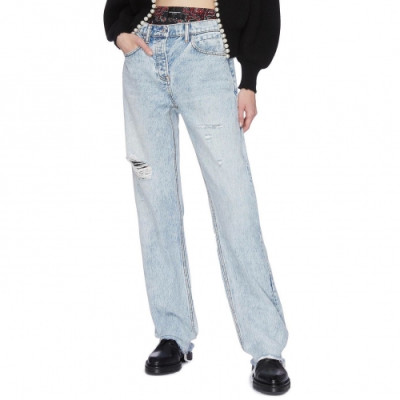 [매장판]Alexsander Wang 2020 Womens Logo Classic Denim Pants - 알렉산더왕 2020 여성 로고 클래식 데님 팬츠 Alw0110x.Size(25 - 30).블루