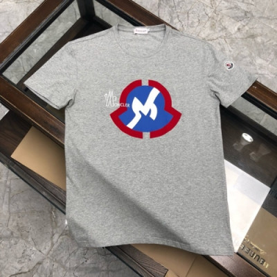 [매장판]Moncler 2020 Mens Logo Silket Crew-neck Short Sleeved Tshirts - 몽클레어 2020 남성 로고 실켓 크루넥 반팔티 Moc01692x.Size(m - 3xl).그레이