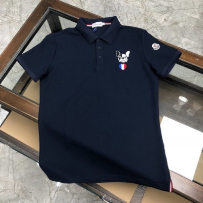 [매장판]Moncler 2020 Mens Logo Silket Short Sleeved Polo Tshirts - 몽클레어 2020 남성 로고 실켓 폴로 반팔티 Moc01694x.Size(m - 3xl).네이비