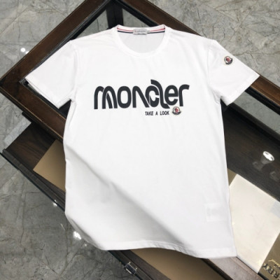 [매장판]Moncler 2020 Mens Logo Silket Crew-neck Short Sleeved Tshirts - 몽클레어 2020 남성 로고 실켓 크루넥 반팔티 Moc01697x.Size(m - 3xl).화이트