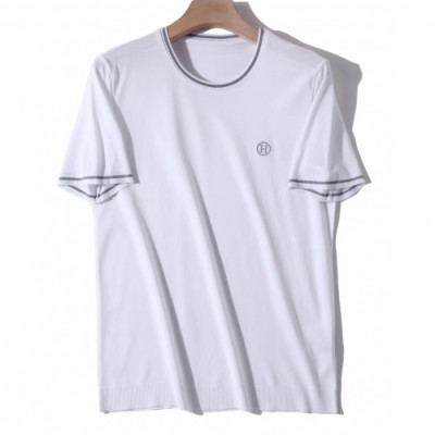 Hermes 2020 Mens Crew-neck Silket Short Sleeved Tshirts - 에르메스 2020 남성 크루넥 실켓 반팔티 Her0466x.Size(m - 3xl).화이트