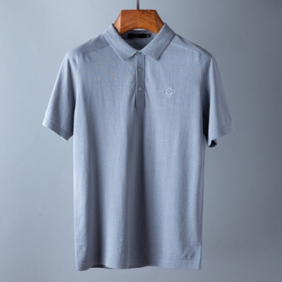 [루이비통]Louis vuitton 2020 Mens Logo Silket Short Sleeved Polo Tshirts - 루이비통 2020 남성 로고 실켓 폴로 반팔티 Lou01838x.Size(m - 3xl).블루