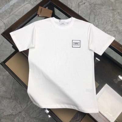 [버버리]Burberry 2020 Mens Logo Cotton Short Sleeved Tshirts - 버버리 2020 남성 로고 코튼 반팔티 Bur02635x.Size(m - 2xl).화이트