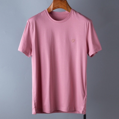 [베르사체]Versace 2020 Mens Logo Silket Short Sleeved Tshirts - 베르사체 2020 남성 메두사 실켓 반팔티 Ver0637x.Size(m - 3xl).핑크