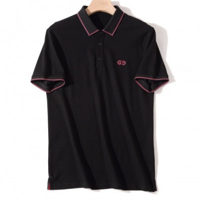 [매장판]Gucci 2020 Mens Logo Cotton Short Sleeved Polo Tshirts - 구찌 2020 남성 로고 코튼 폴로 반팔티 Guc02729x.Size(m - 3xl).블랙