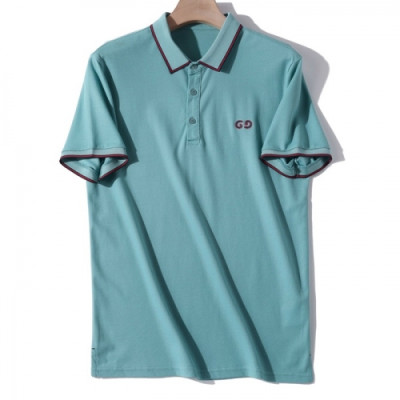 [매장판]Gucci 2020 Mens Logo Cotton Short Sleeved Polo Tshirts - 구찌 2020 남성 로고 코튼 폴로 반팔티 Guc02733x.Size(m - 3xl).블루