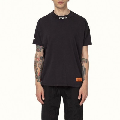 [헤론프레스턴]Heron Preston 2020 Mens Printing Crew neck Short Sleeved Oversize Tshirt - 헤론프레스턴 2020 남성 프린팅 코튼 오버사이즈 반팔티 Hron0027x.Size(xs - l).블랙