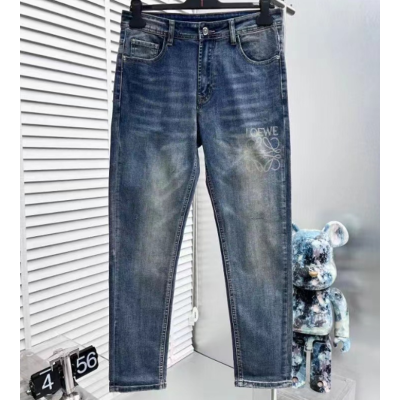 [로에베]Loewe 2024 Mens Logo Denim Jeans - 로에베 2024 남성 로고 데님 청바지 Loe0404x.Size(29 - 38).블루