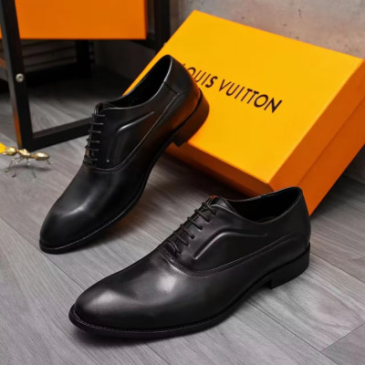 Louis Vuitton 2024 Mens Leather Oxford Shoes,LOUS1081 - 루이비통 2024 남성용 레더 옥스퍼드 슈즈,Size(240-275),블랙